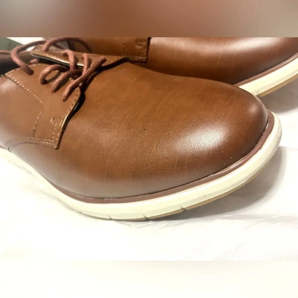 Goodfellow Brown Faux Leather Lace Up Men's Business Professional Shoes 8 NWT